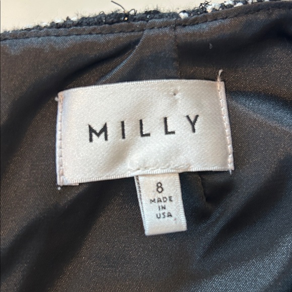 Milly Elegant Black Tweed Mini Dress 8 - Picture 4 of 10